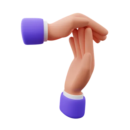 Time out hand gesture  3D Icon