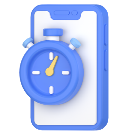 Time phone  3D Icon