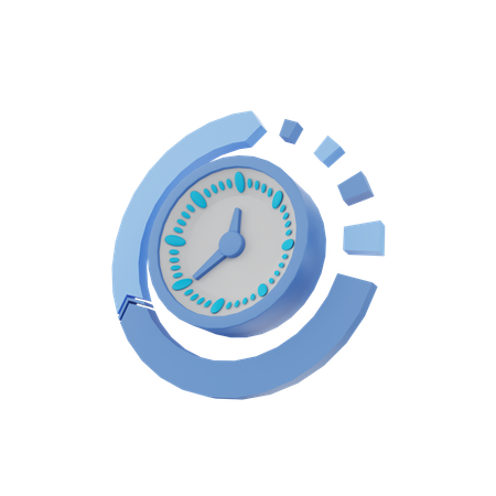 Time Process  3D Icon