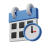 3d time schedule logo