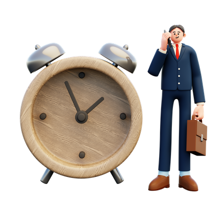 Time Scheduling By Businessman  3D Illustration