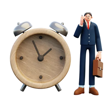 Time Scheduling By Businessman  3D Illustration