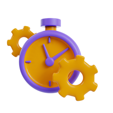 Time Settings  3D Icon