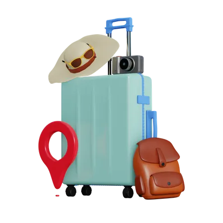 Time To Travel And Holiday 3D Illustration
