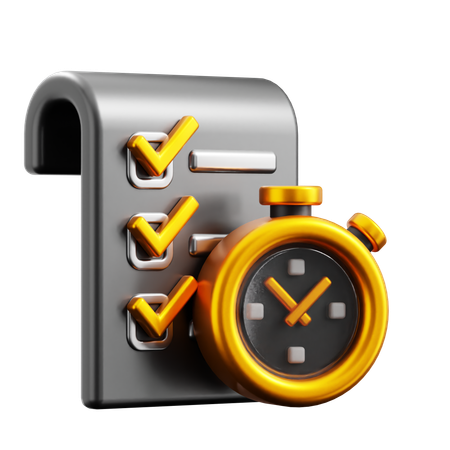 Time Tracking  3D Icon