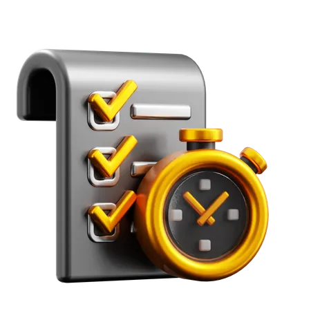 Time Tracking  3D Icon