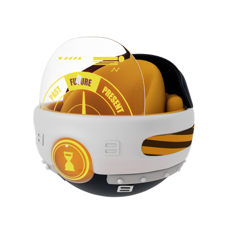 Time Traveler Machine  3D Icon