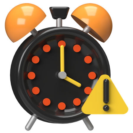 Time Warning  3D Icon