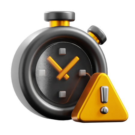 Time Warning  3D Icon