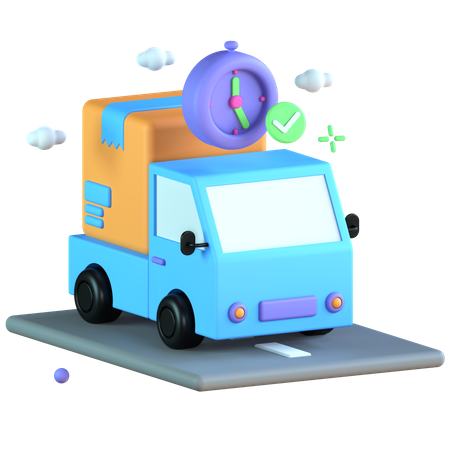 Timely Delivery  3D Icon