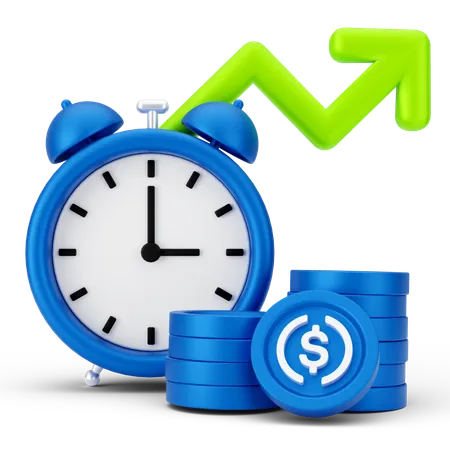 Timely investment  3D Icon