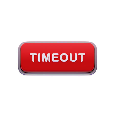 Timeout button  3D Icon