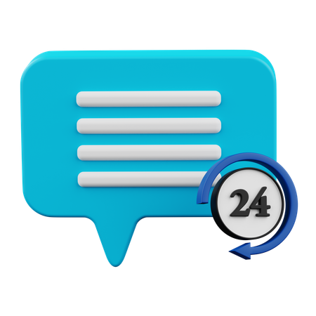 Timer-Chat  3D Icon