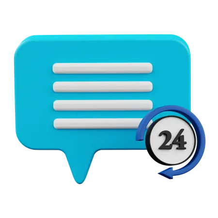 Timer-Chat  3D Icon