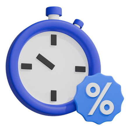 Timer Discount  3D Icon