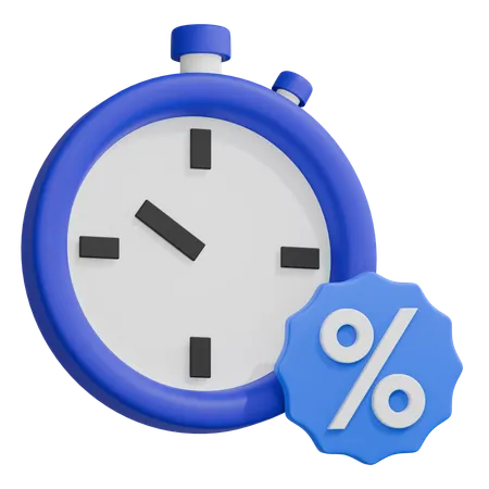 Timer Discount  3D Icon
