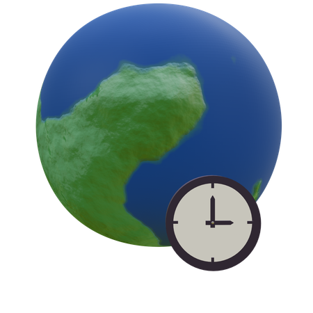 Timezone  3D Icon