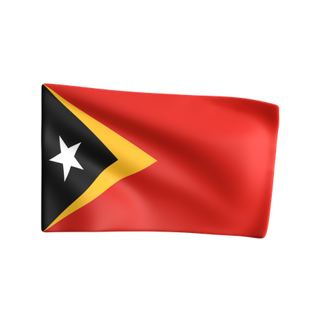 Timor leer bandera  3D Icon