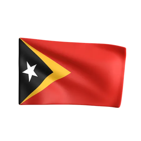 Timor leer bandera  3D Icon