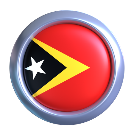 Timor Leste Flag Emblem  3D Icon