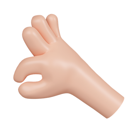 Tiny Hand Gesture  3D Icon