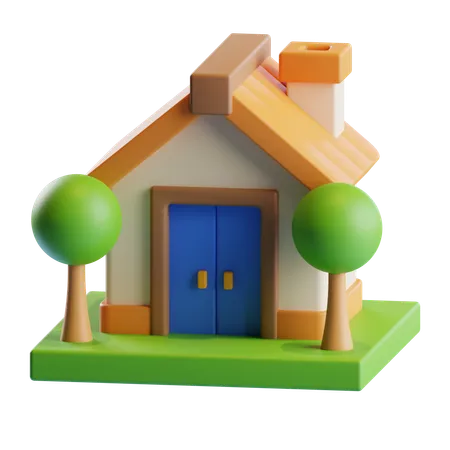 3 D Tiny House Icon Illustration 3D Icon