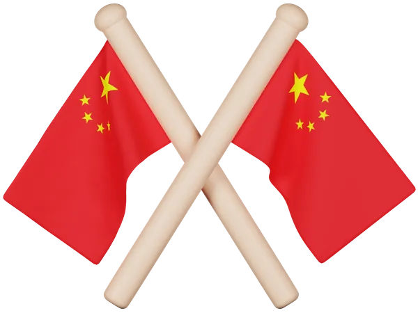 Tiongkok Flag  3D Icon