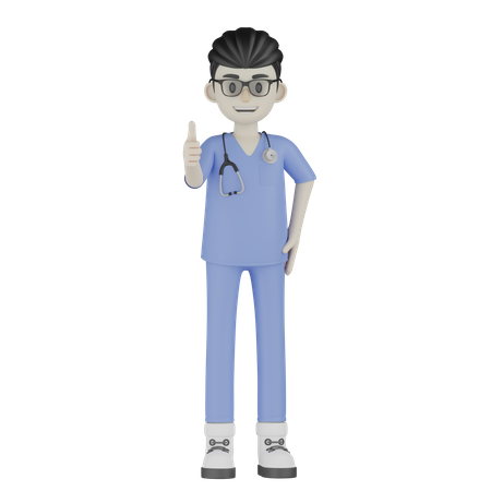 Médico como  3D Illustration