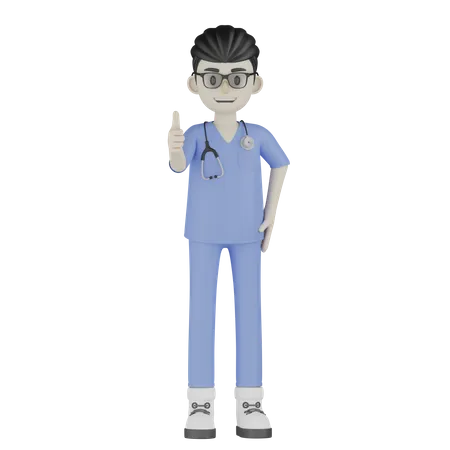 Médico como  3D Illustration