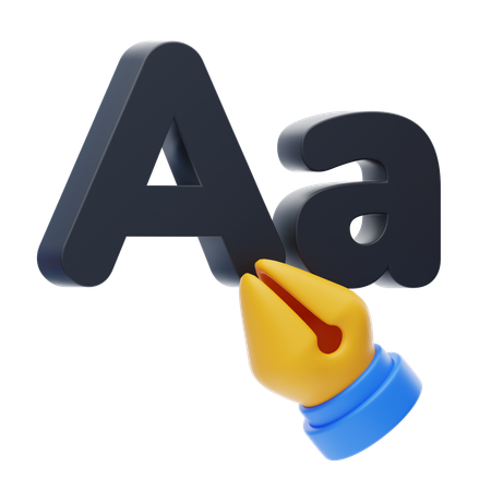 Tipografía  3D Icon