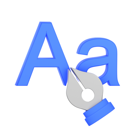 Tipografía  3D Icon