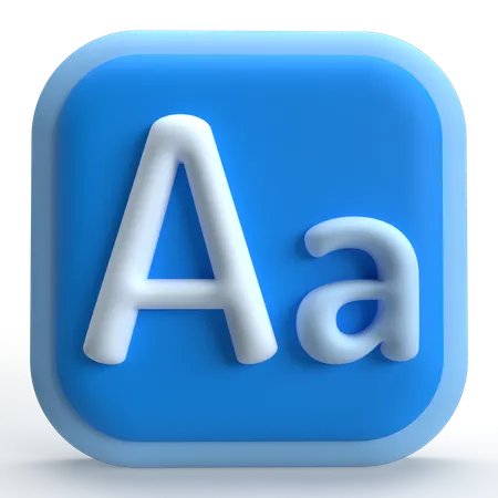 Tipografía  3D Icon