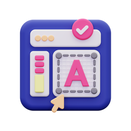 Tipografia  3D Icon