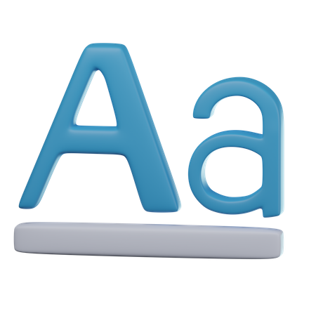 Tipografía  3D Icon