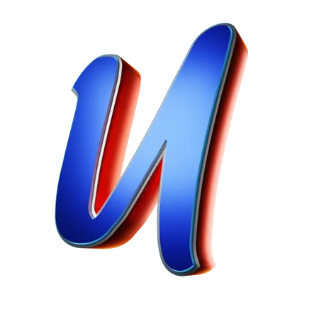 Tipografia letra maiúscula você  3D Icon