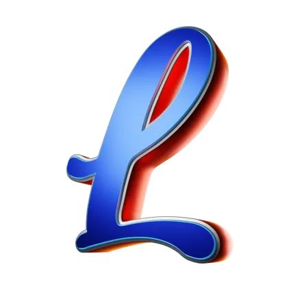 Tipografía letra mayúscula b  3D Icon