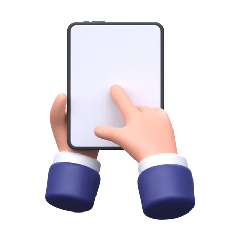 Tippen auf den Tablet-Bildschirm  3D Icon