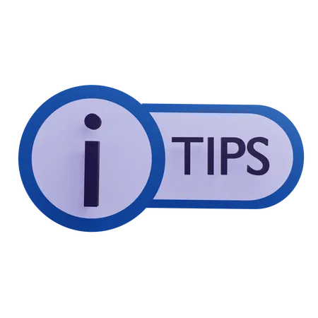 Tips Information  3D Icon