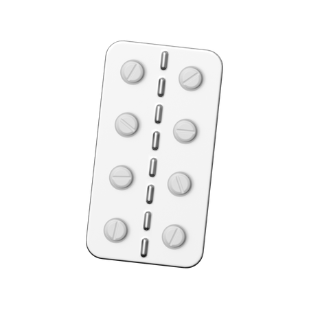 Tira de pastillas  3D Icon