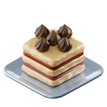 Tiramisu  3D Icon