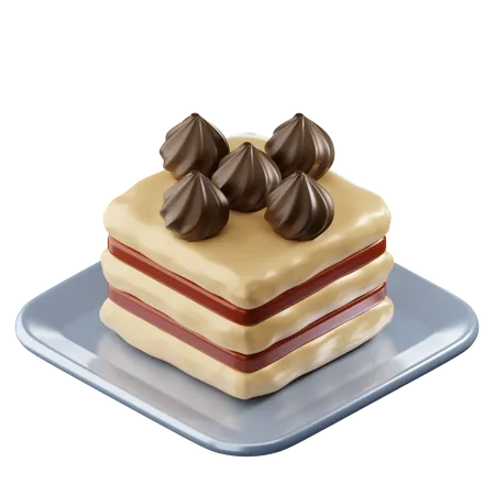 Tiramisu  3D Icon