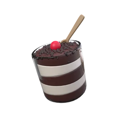 Tiramisú de chocolate  3D Icon