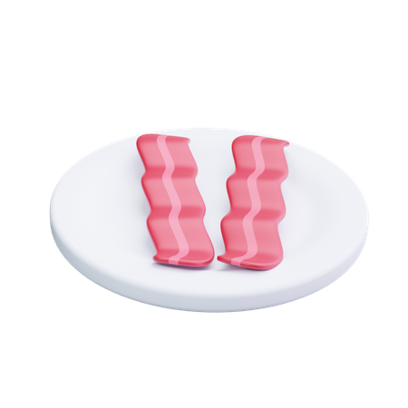 Fatias de bacon  3D Icon