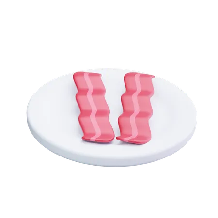 Fatias de bacon  3D Icon