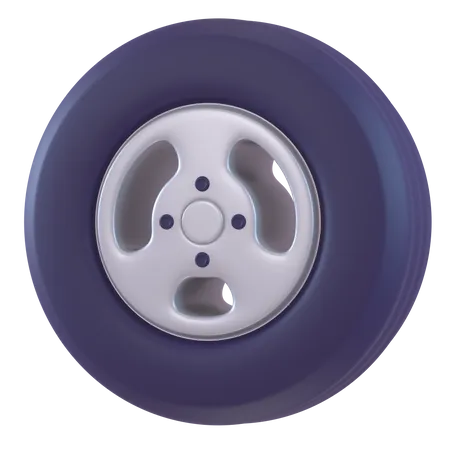 타이어  3D Icon