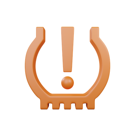 Tire Pressure Warning Light  3D Icon