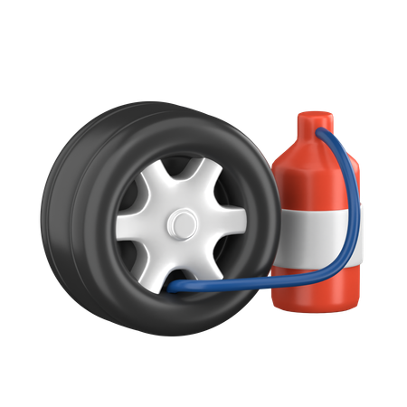 Tire Pump  3D Icon