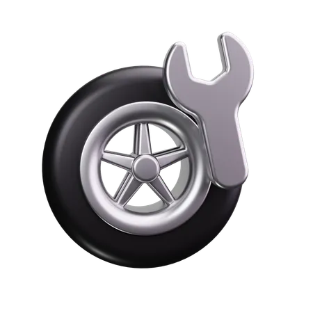 Tire Repair  3D Icon