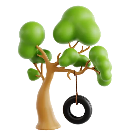 Tire swing  3D Icon