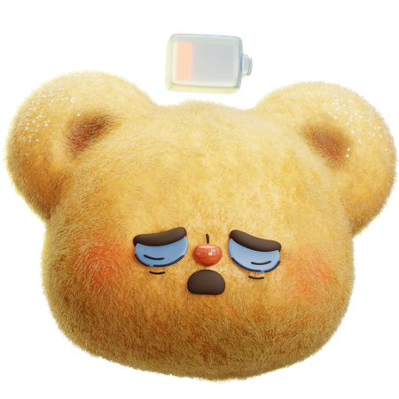 Tired Bear  3D Icon